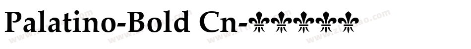 Palatino-Bold Cn字体转换
